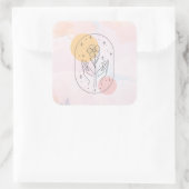 Sticker Carré Fleur (Sac)