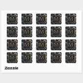 Sticker Carré Fleur Bleue Moody (Feuille)