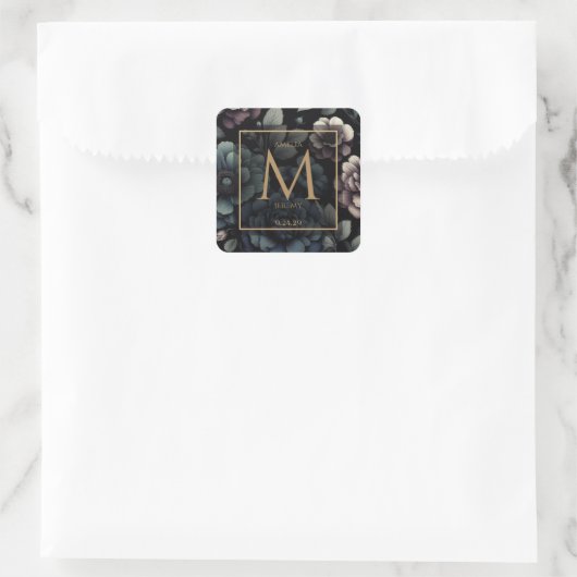 Sticker Carré Fleur Bleue Moody (Sac)