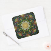 Sticker Carré Fleur courbée (Enveloppe)