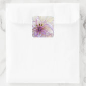 Sticker Carré Fleur Dahlia violette et blanche étonnante (Sac)