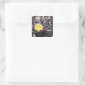 Sticker Carré Fleur de cactus jaune (Sac)