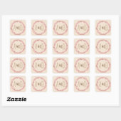 Sticker Carré Fleur de cerisier Mariage rustique (Feuille)