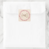 Sticker Carré Fleur de cerisier Mariage rustique (Sac)