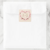 Sticker Carré Fleur de cerisier Mariage rustique (Sac)