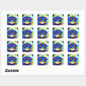Sticker Carré Fleur de chat (Feuille)