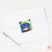 Sticker Carré Fleur de chat (Enveloppe)