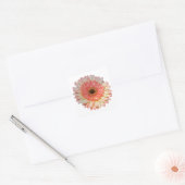 Sticker Carré Fleur de germe rose simple (Enveloppe)