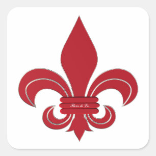 Sticker Carré Fleur de Lis