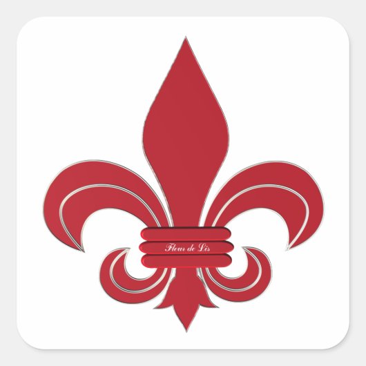 Sticker Carré Fleur de Lis (Devant)