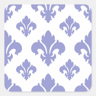 Sticker Carré Fleur De Lis 2 Violet Tulipe