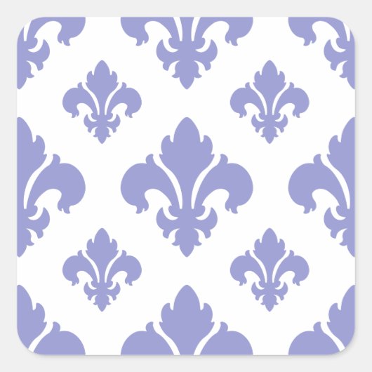 Sticker Carré Fleur De Lis 2 Violet Tulipe (Devant)