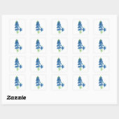 Sticker Carré Fleur de Lupin bleu (Feuille)