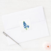 Sticker Carré Fleur de Lupin bleu (Enveloppe)
