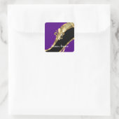 Sticker Carré Fleur de lys violet et or (Sac)