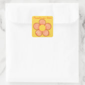 Sticker Carré Fleur de pétales orange (Sac)