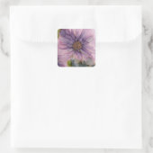 Sticker Carré fleur d'encre d'alcool rose et violet (Sac)