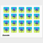 Sticker Carré Fleur d'Iris (Feuille)