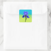 Sticker Carré Fleur d'Iris (Sac)
