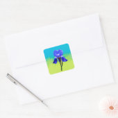 Sticker Carré Fleur d'Iris (Enveloppe)