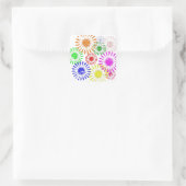 Sticker Carré Fleur en panne (Sac)