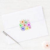 Sticker Carré Fleur en panne (Enveloppe)