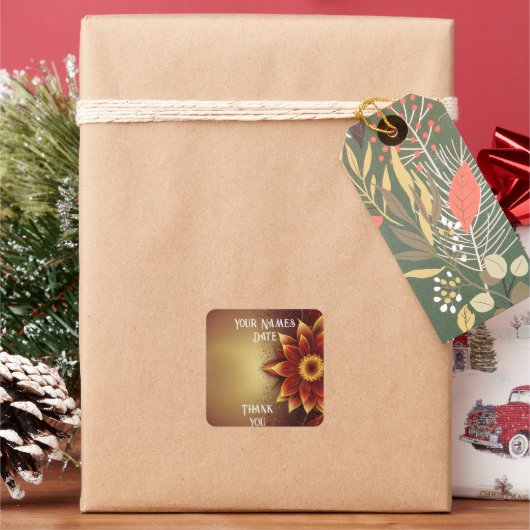 Sticker Carré Fleur éternelle : Une célébration intemporelle de (vacances)