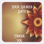 Sticker Carré Fleur éternelle : Une célébration intemporelle de (Devant)