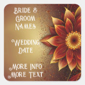 Sticker Carré Fleur Éternelle : Une Célébration Intemporelle de (Devant)