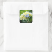 Sticker Carré Fleur Hydrangea douce personnalisée (Sac)