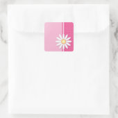 Sticker Carré Fleur marguerite (Sac)