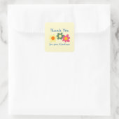Sticker Carré Fleur Merci citron (Sac)