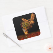 Sticker Carré Fleur Phoenix (Enveloppe)