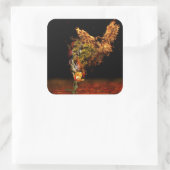 Sticker Carré Fleur Phoenix (Sac)