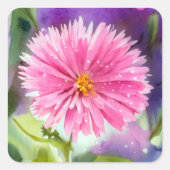 Sticker Carré Fleur pourpre (Devant)