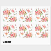 Sticker Carré fleur printanière (Feuille)