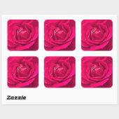Sticker Carré Fleur rose (Feuille)