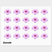 Sticker Carré Fleur rose brillante (Feuille)