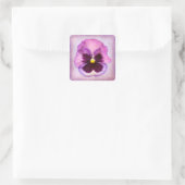 Sticker Carré Fleur rose violet (Sac)