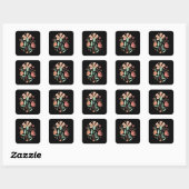 Sticker Carré Fleur sauvage (Feuille)