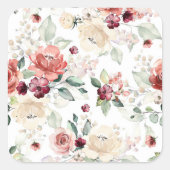 Sticker Carré Fleur sauvage 7e anniversaire (Devant)