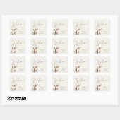 Sticker Carré Fleur sauvage d'automne Boho | Accueil Mariage bei (Feuille)