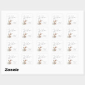 Sticker Carré Fleur sauvage d'automne Boho | Bienvenue Mariage (Feuille)