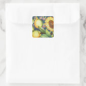 Sticker Carré Fleur Sun Art Peint (Sac)