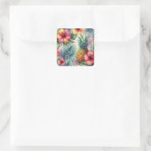 Sticker Carré Fleur tropicale (Sac)