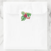 Sticker Carré Fleur tropicale (Sac)