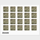 Sticker Carré Fleur Vintage (Feuille)