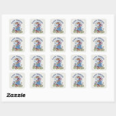 Sticker Carré Fleur Whisperer (Feuille)
