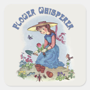 Sticker Carré Fleur Whisperer