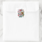 Sticker Carré Fleurir avec grâce (Sac)